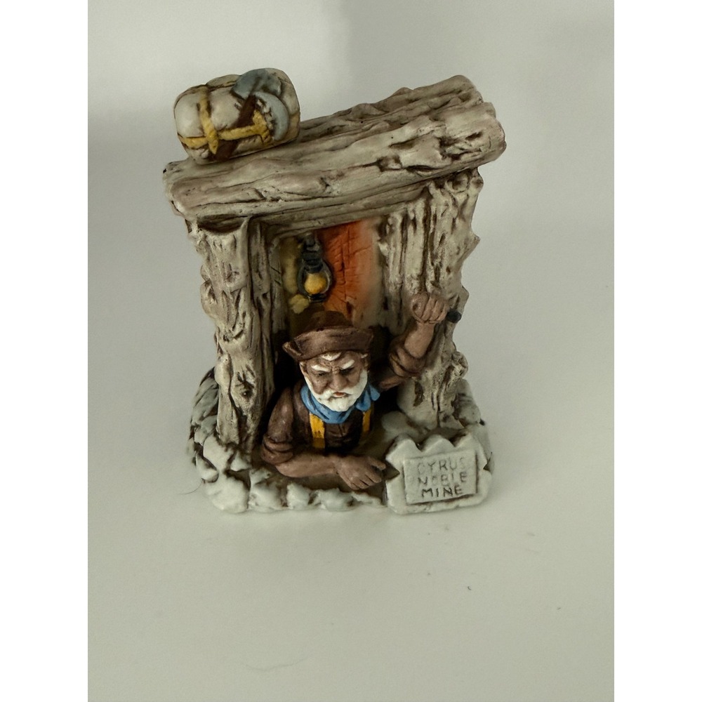 Vintage 1979 Cyrus Noble Mine Gold Miner Ceramic Decanter Haas Brothers 100ml